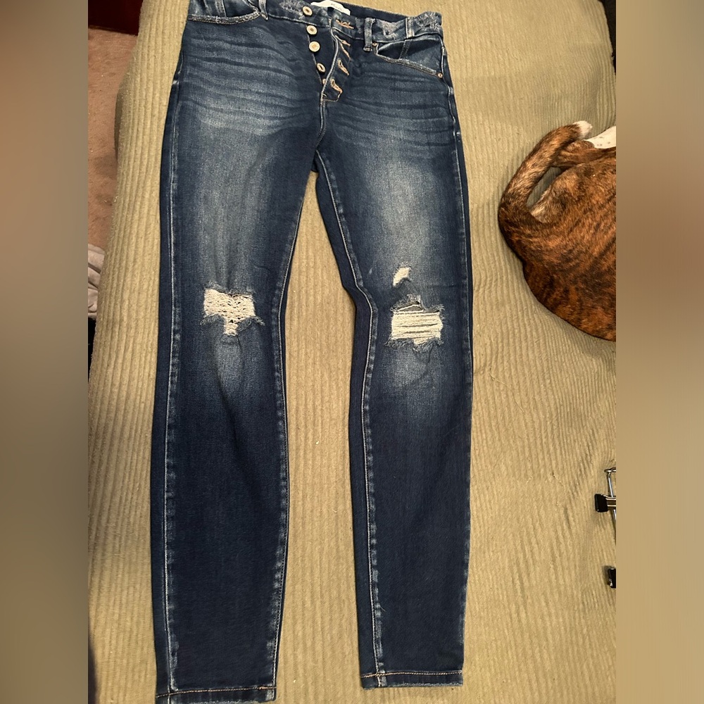 KanCan distressed button fly jeans 9/28